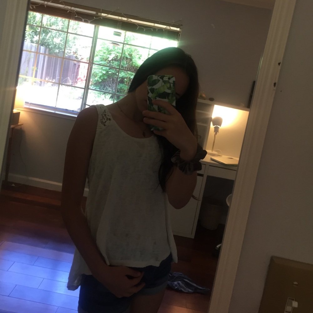 LACE BACK TANK TOP